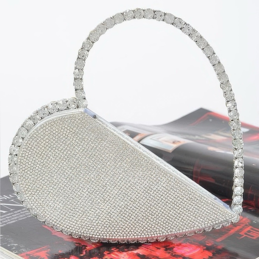 Heart Shape Rhinestone Bag - Picture 2 of 3